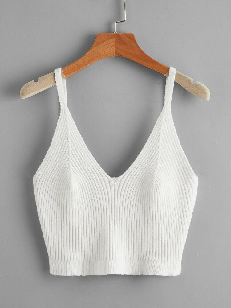 Solid Cami Knit Top | SHEIN