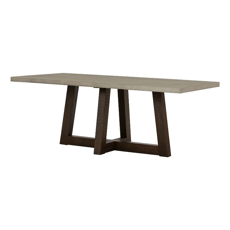 Elodie Grey Concrete and Dark Grey Oak Rectangle Dining Table | Cymax