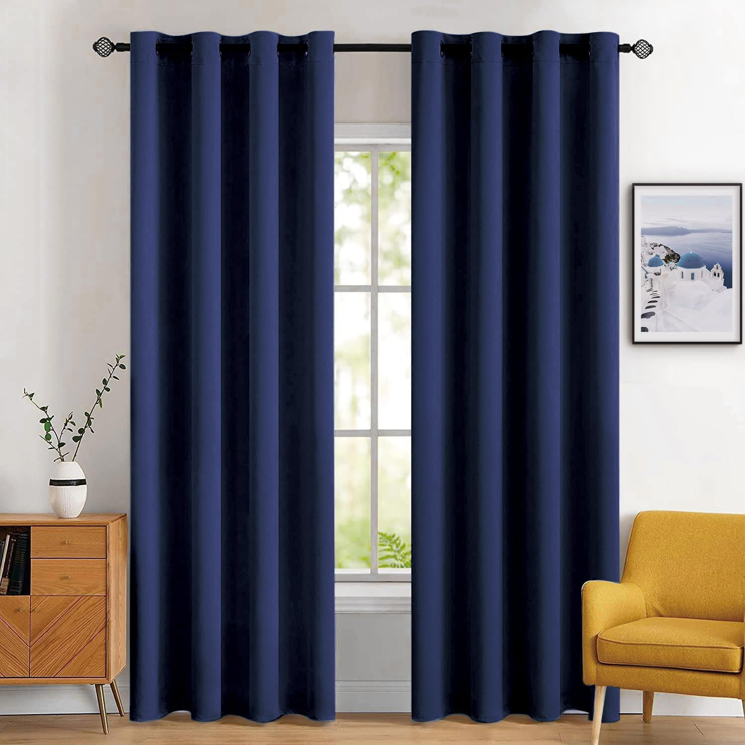 MIULEE Blackout Room Darkening Curtains Thermal Insulated Drapes Solid Window Treatment Set Gromm... | Amazon (US)