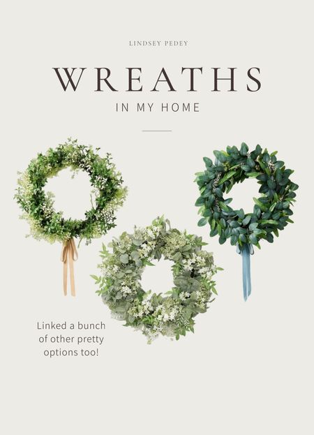 Summer wreaths! Linked the ones I have in our home plus some more pretty options! 

Front door, entry, home decor, front porch, bedroom decor 

#LTKSeasonal #LTKHome #LTKFindsUnder100
