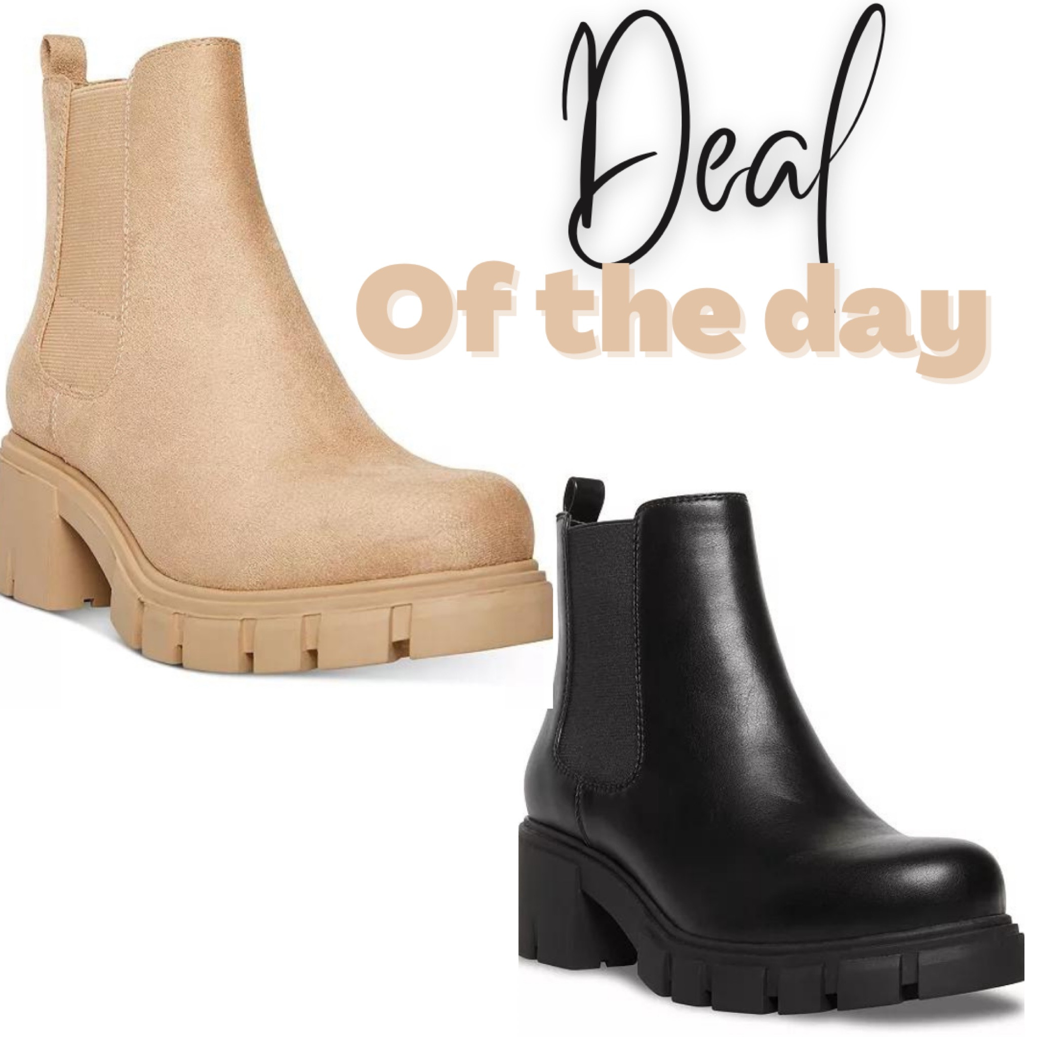 These Madden Girl Lug Sole Booties are on sale for $47.40 (40% off)! #LTKSale 

#LTKsalealert #LTKshoecrush #LTKunder50