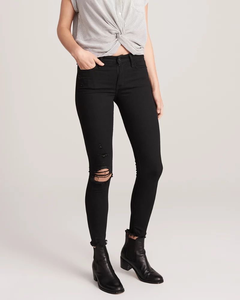 Low-Rise Ankle Jeans | Abercrombie & Fitch US & UK