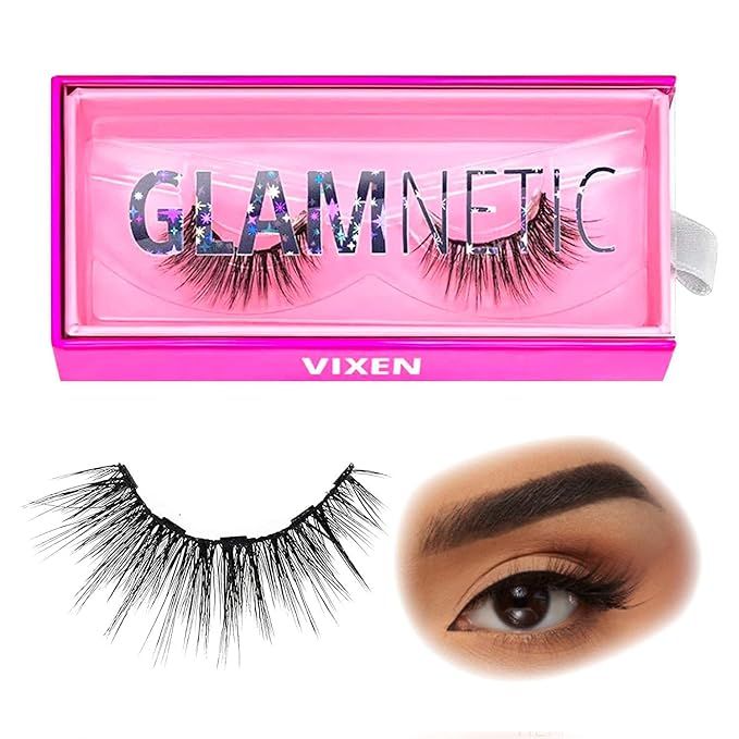 Glamnetic Magnetic Eyelashes - Vixen | Long Magnetic Lashes, 60 Wears Reusable Wispy Faux Mink La... | Amazon (US)