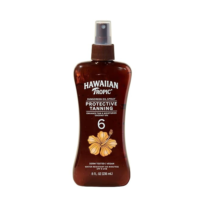 Hawaiian Tropic Dark Tanning Oil Spray Pump, SPF 6 8 Oz (Packaging May Vary) | Amazon (US)