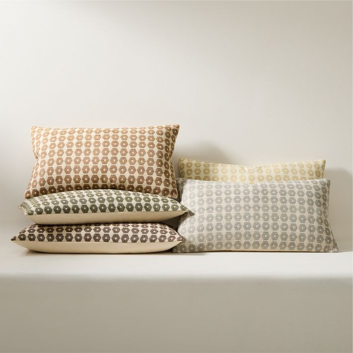 Honeycomb Silk Lumbar Pillow Cover | West Elm (US)