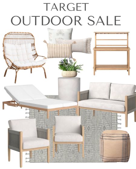 Target outdoor furniture & decor that’s all on sale!!

Patio furniture 
Outdoor furniture 
Outdoor rug
Outdoor pillows 

#LTKsalealert #LTKstyletip #LTKhome