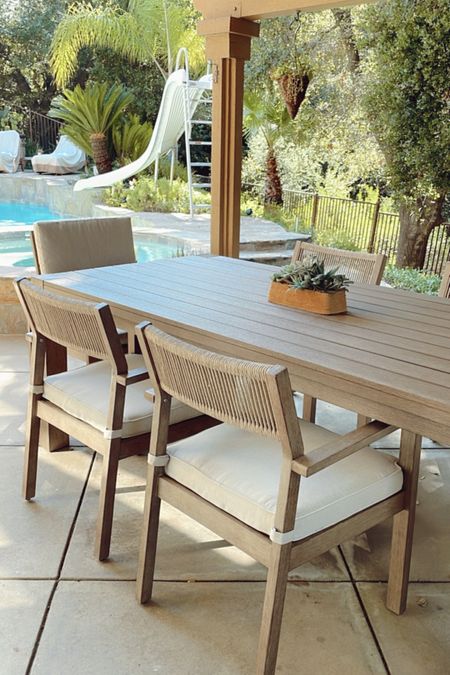 Loving these Wayfair side chairs with my outdoor dining table from Living Spaces! 

#outdoorfurniture #patiofurniture #patiodecor #outdoordining

#LTKhome