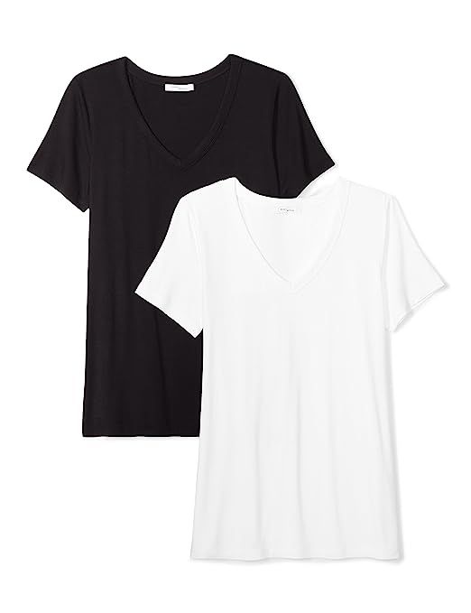 Amazon Brand - Daily Ritual Women's Jersey Short-Sleeve V-Neck T-Shirt | Amazon (US)