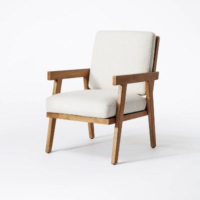 Grantsville Wood Frame Accent Chair with Grid Back - Threshold™ designed with Studio McGee | Target