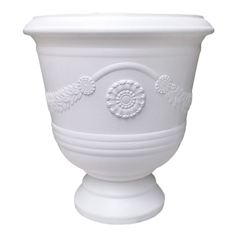 Calliope White Stone Urn Planter, 17" | At Home