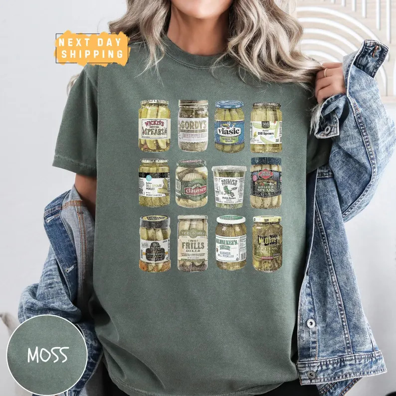 Comfort Colors Vintage Canned Pickles T-shirt, Pickle Shirt, Pickle Jar Tee, Foodie Shirt,vintage... | Etsy (US)