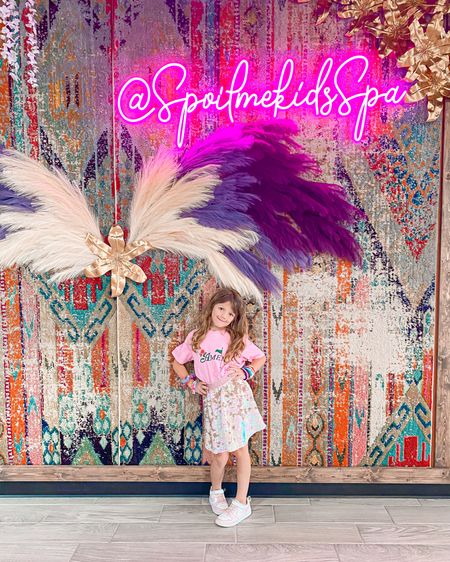 Girl fashionista! Glittery sequin skirt, tons of Taylor Swift friendship bracelets, and pink Nike court shoes. 

Kids fashion. Girl fashion. Kid trends. Flashy outfit for kids. Pink tennis shoes. Little girl trendy  

#LTKkids #LTKshoecrush #LTKfamily
