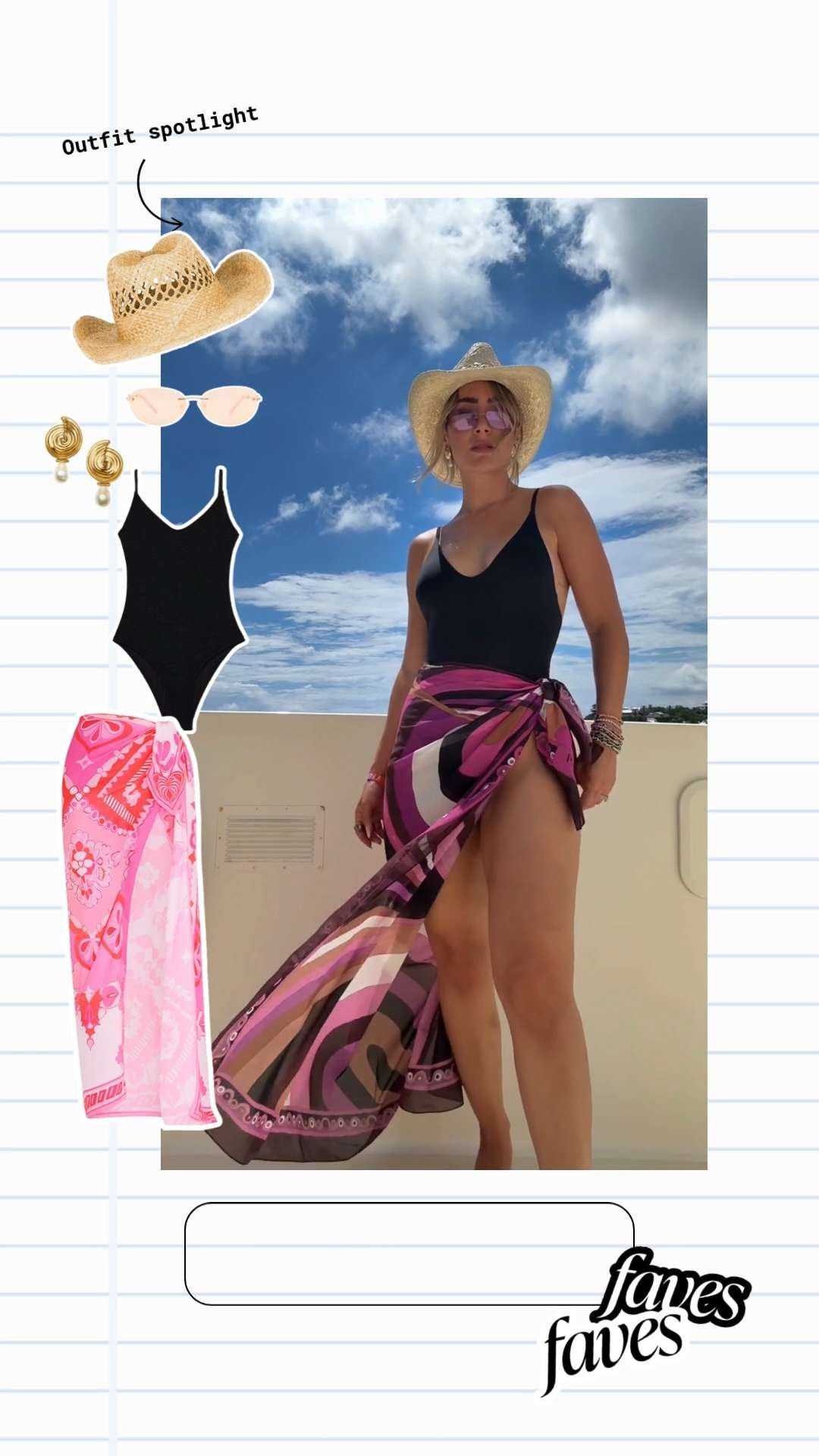 Holiday OOTD 
Swim outfit, beach day outfit, colourful outfit, sarong, high street style, holiday wardrobe, Le Specs, Mango, beach club outfit  

 #LTKuk #LTKsummer #LTKstyletip