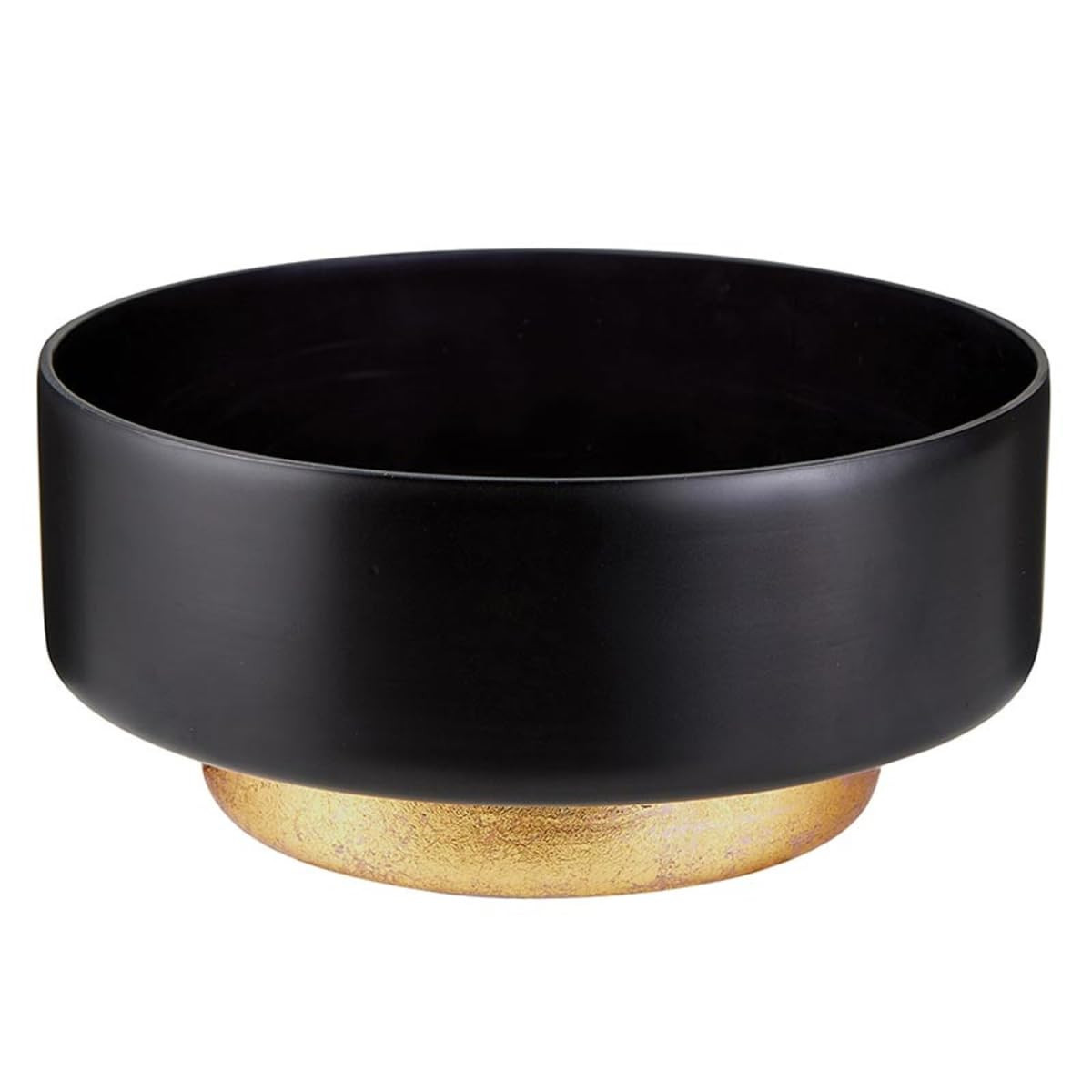 47th & Main Modern Decorative Glass Bowl Home Décor for Table, 8" Dia x 3.75" H, Black/Gold | Amazon (US)