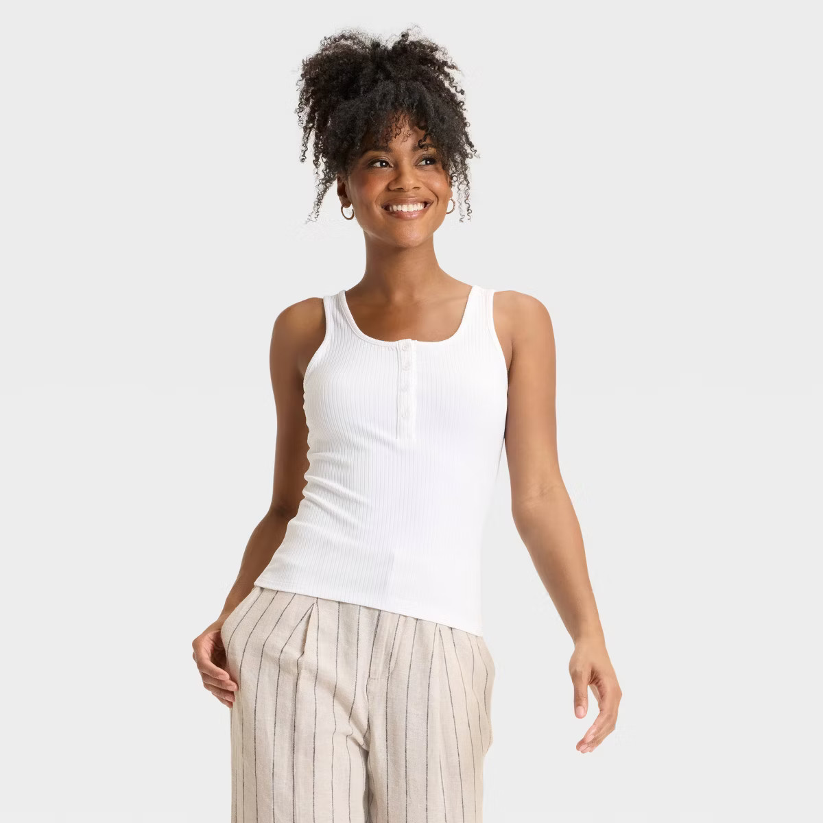 Women's Henley Tank Top - A New Day™ | Target