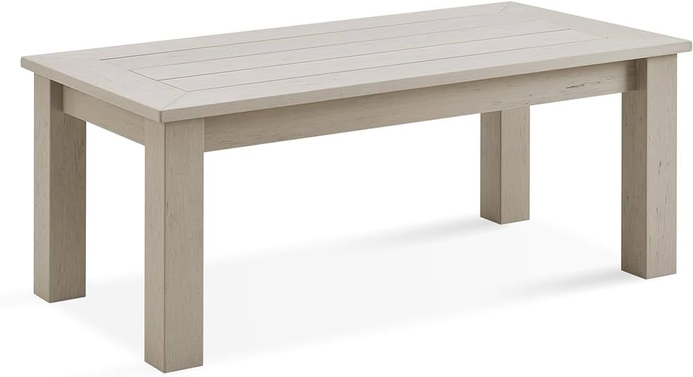 Psilvam Outdoor Coffee Table, Poly Lumber Modern Rectangle Large Coffee Table, Weatherproof Patio... | Amazon (US)