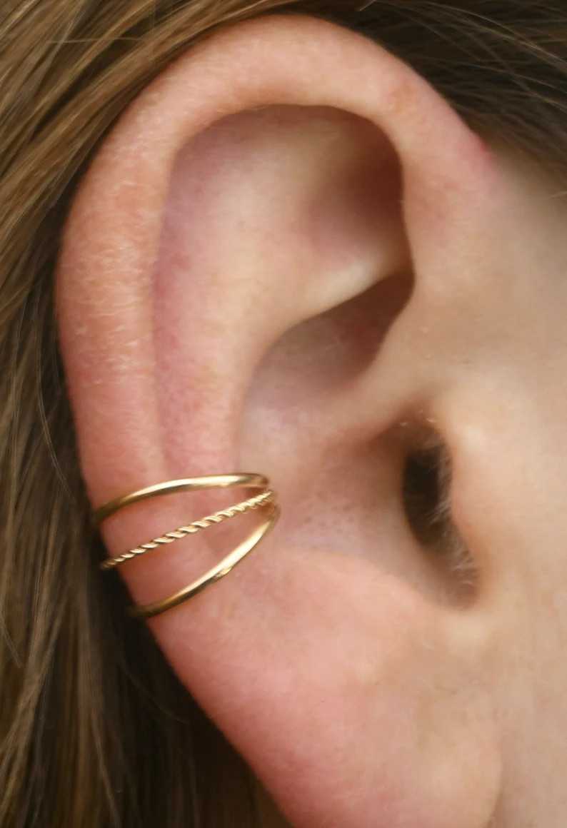 Delicate • Ear Cuff • Ear Cuffs • Gold Ear Cuffs • Ear Wrap • Silver Ear Cuff - Ear Wra... | Etsy (US)