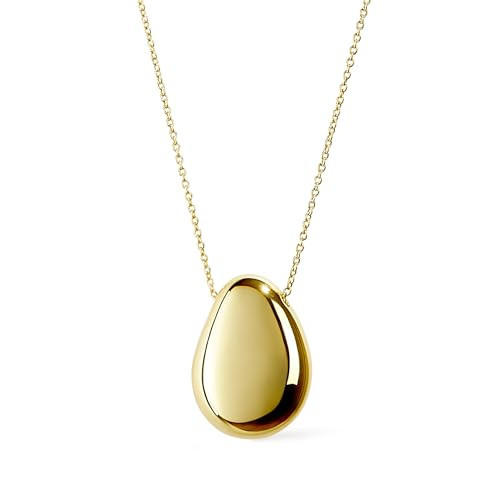 Ana Luisa Pebble Pendant Necklace for Women - 14K Gold Plated and Silver Rhodium Plated Trendy Teardrop Necklace with Lobster Clasp - Hypoallergenic, Water-Resistant, Tarnish-Free Jewelry | Amazon (US)
