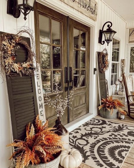 Halloween Porch. Fall porch. Fall patio. Fall porch ideas. Fall home decor ideas. Fall yard decor.
#fallporch #fallhome #falldecor #halloweenhome #halloweenporch

#LTKHalloween #LTKHoliday #LTKSeasonal