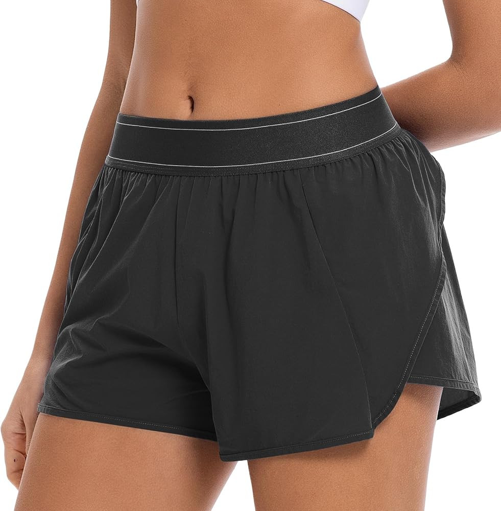 Women’s Athletic Shorts 2.5 Inch High Waisted Running Shorts Match Point Workout Gym Active Ten... | Amazon (US)