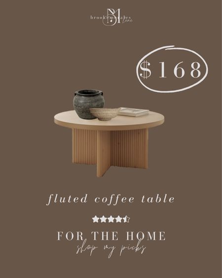 Such a steal on this gorgeous fluted coffee table! $168 + 4.5 star rating ⭐️ 

#LTKSeasonal #LTKstyletip #LTKhome