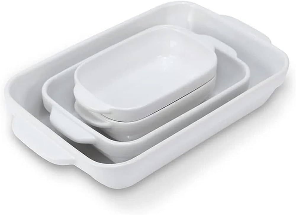 Lagostina White Ceramic 4 Piece Bakeware Set for The Everyday Baker, Great For Daily Use, Microwa... | Amazon (CA)