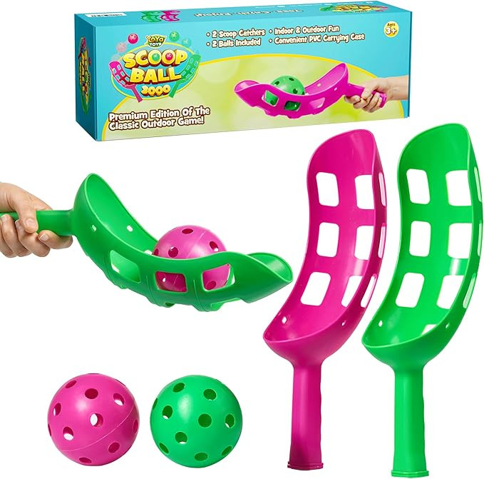 YoYa Toys Scoop Ball Set - Toss & Catch Game for Kids - Outdoor Fun, Beach Toys - Ideal for Field... | Amazon (US)