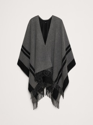 Stripe Wool Poncho | Banana Republic (US)