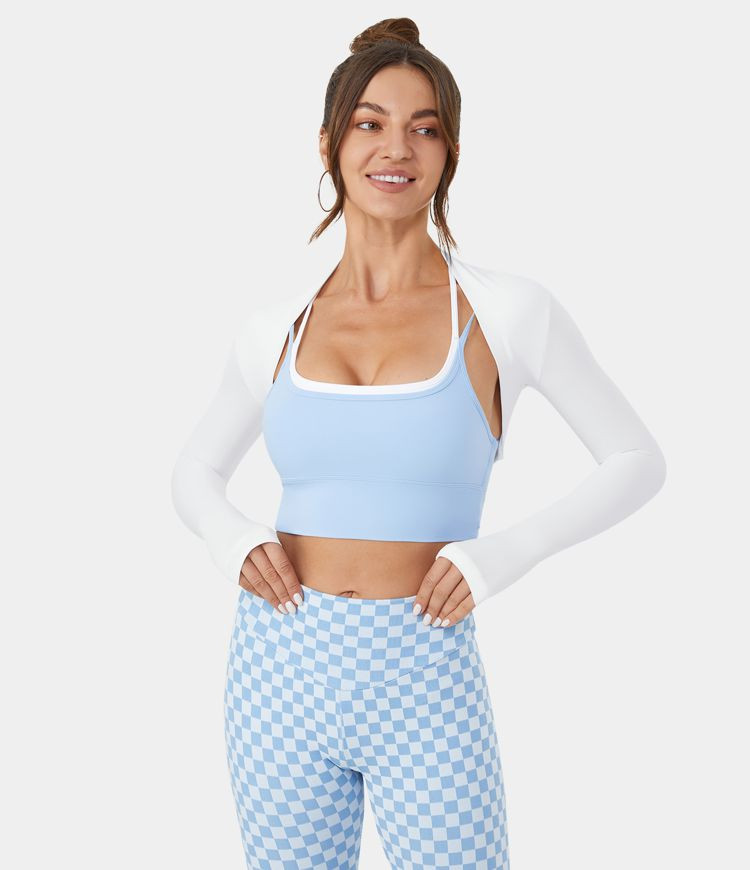 Softlyzero™ Airy Thumb Hole Cropped Cool Touch Golf Shrug Sports Top-UPF50+ | HALARA