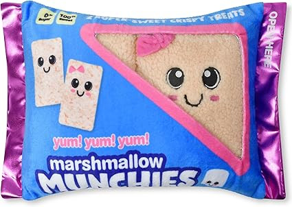 iscream Play with Your Food! Marshmallow Crispies Fleece Play Pillow Set with Embriodered Accents | Amazon (US)