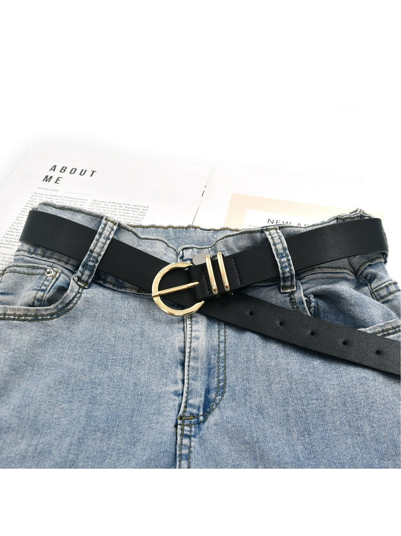 SENDEFN 2 Pack Women Leather Belts with Pin Buckle Waist Belt for Jeans Pants Dresses | Walmart (US)