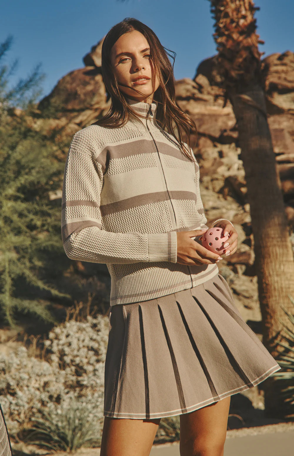 Sabrina Pointelle Jacket | Pumice | Alp N Rock