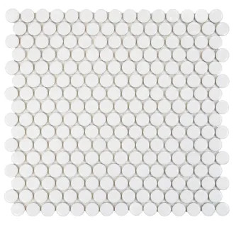 Penny - 13/16" Round Penny Mosaic Floor and Wall Tile - Smooth Porcelain Visual - Sold by Carton ... | Build.com, Inc.