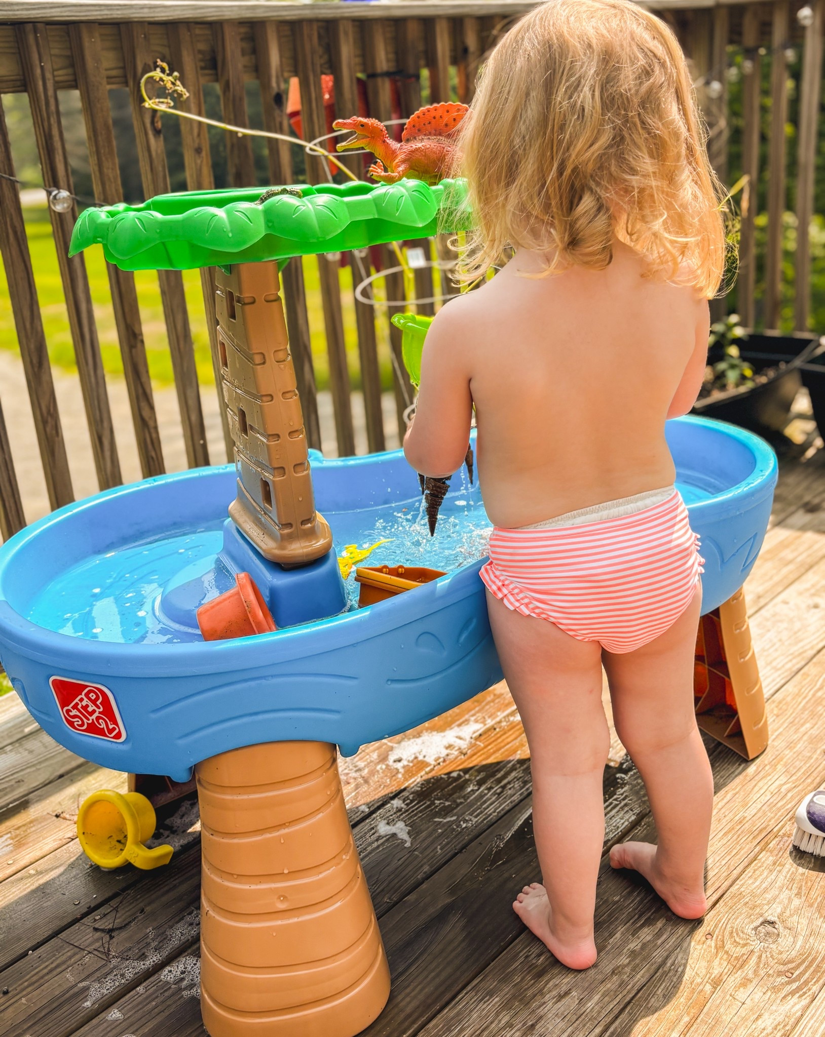 How we know summertime is here? The water table gets a good scrub down and we get to playin’
•
We were introduced to this water table a few summers ago and had to snag one for ourselves. It’s a total deck, game changer. The kids LOVE IT!! It’s easy to put together, comes with some many fun accessories & relatively easy to clean when the time comes 🤣
•
Big honey here is just over 3 feet tall to give you an idea on size ❤️

#LTKHome #LTKBaby #LTKSeasonal