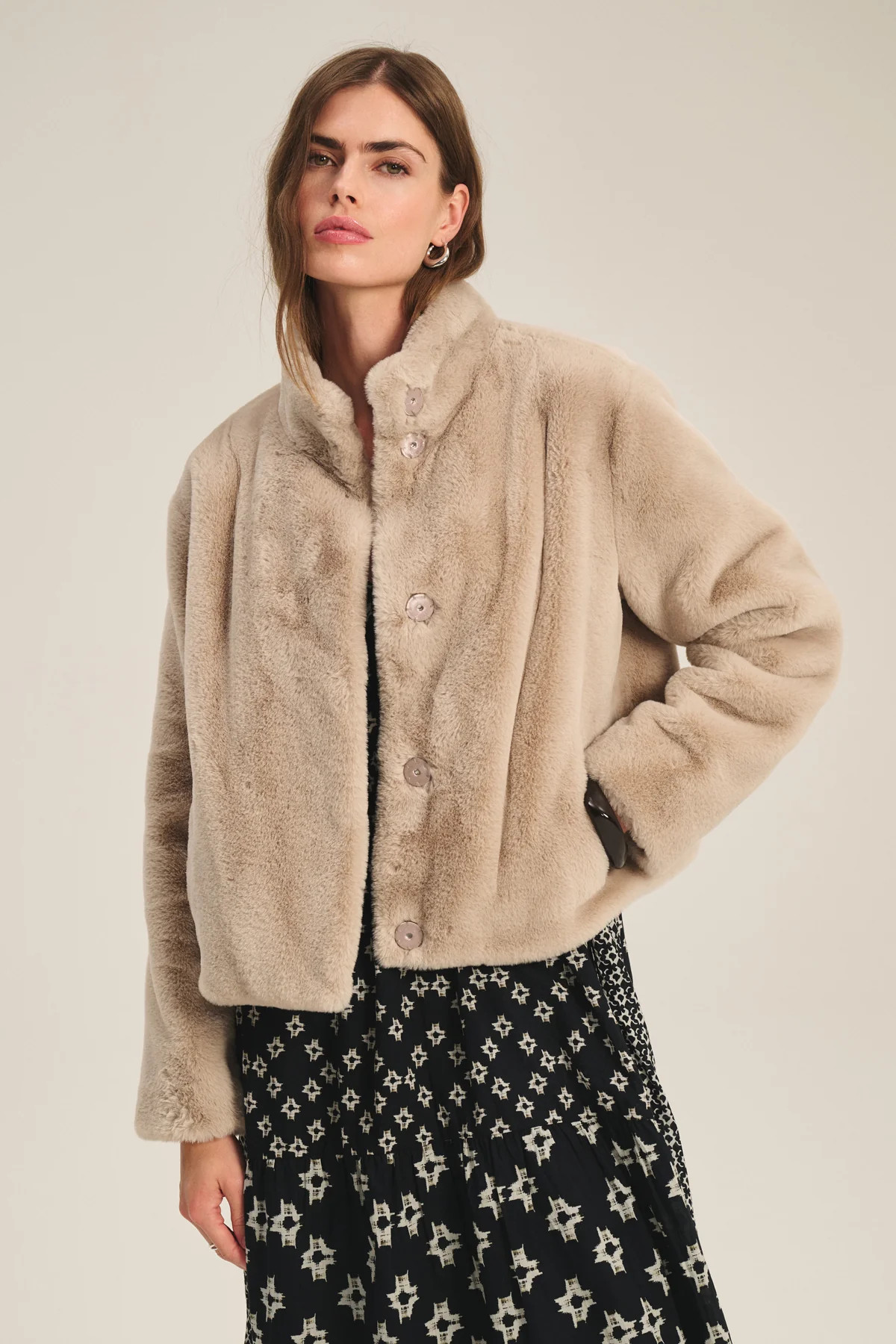 SHEENA LUXE FAUX FUR JACKET | Velvet by Graham & Spencer