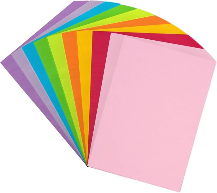 Colored Copy&Print Paper 8.5X11 Inches,180 Sheets 9 Colors Rainbow A4 Printer Paper 20 lb/90GSM C... | Amazon (US)