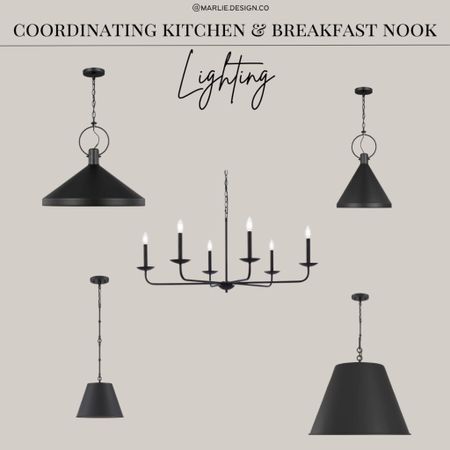 Coordinating Kitchen and Breakfast Nook Lighting | pendant light | kitchen light | island pendants | dining table lights 

#LTKhome #LTKFind #LTKunder100