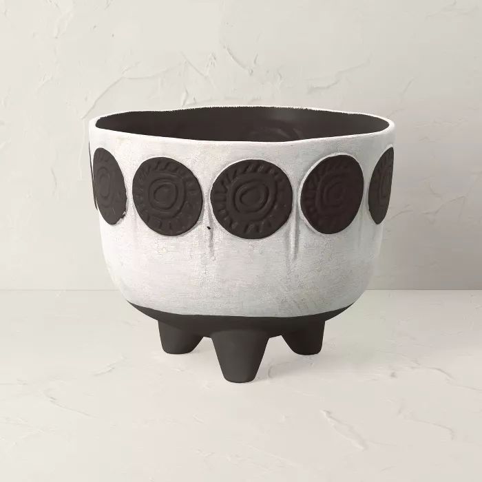 Indoor/Outdoor Stoneware Planter Gray Circles - Opalhouse™ designed with Jungalow™ | Target