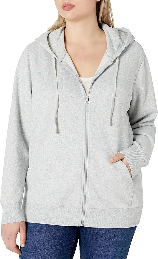 Amazon Essentials womens Fleece Full-Zip Hoodie (Available in Plus Size) | Amazon (US)