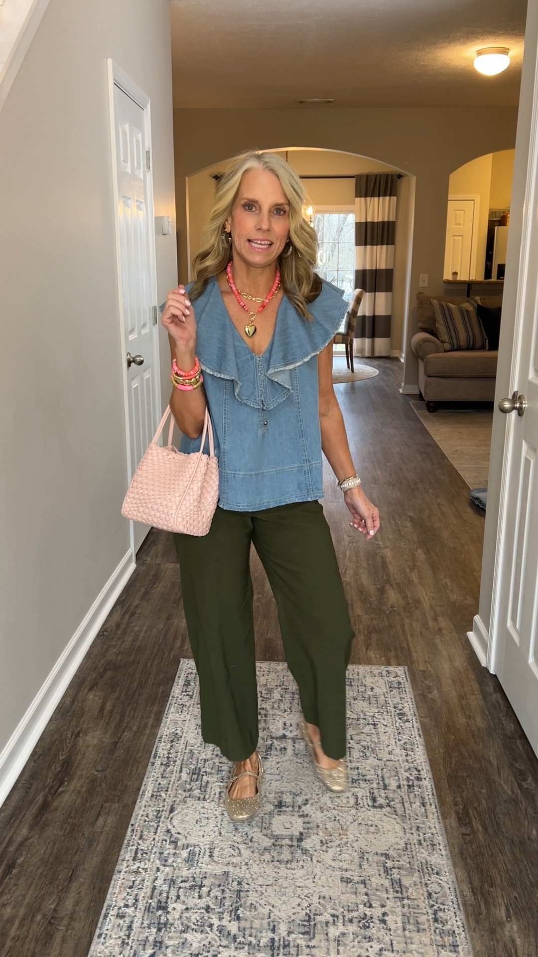BUY THE PANTS! 😉🥰
Adorable top and bag too. Strike while you can get 20% off 

#LTKOver40 #LTKSaleAlert #LTKSpringSale