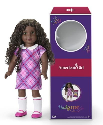 American Girl Truly Me 18-inch Doll #127 w/Hazel Eyes, Curly Dk-Brown Hair, Very Deep Skin & Neutral Undertones, for Ages 6+ | Amazon (US)