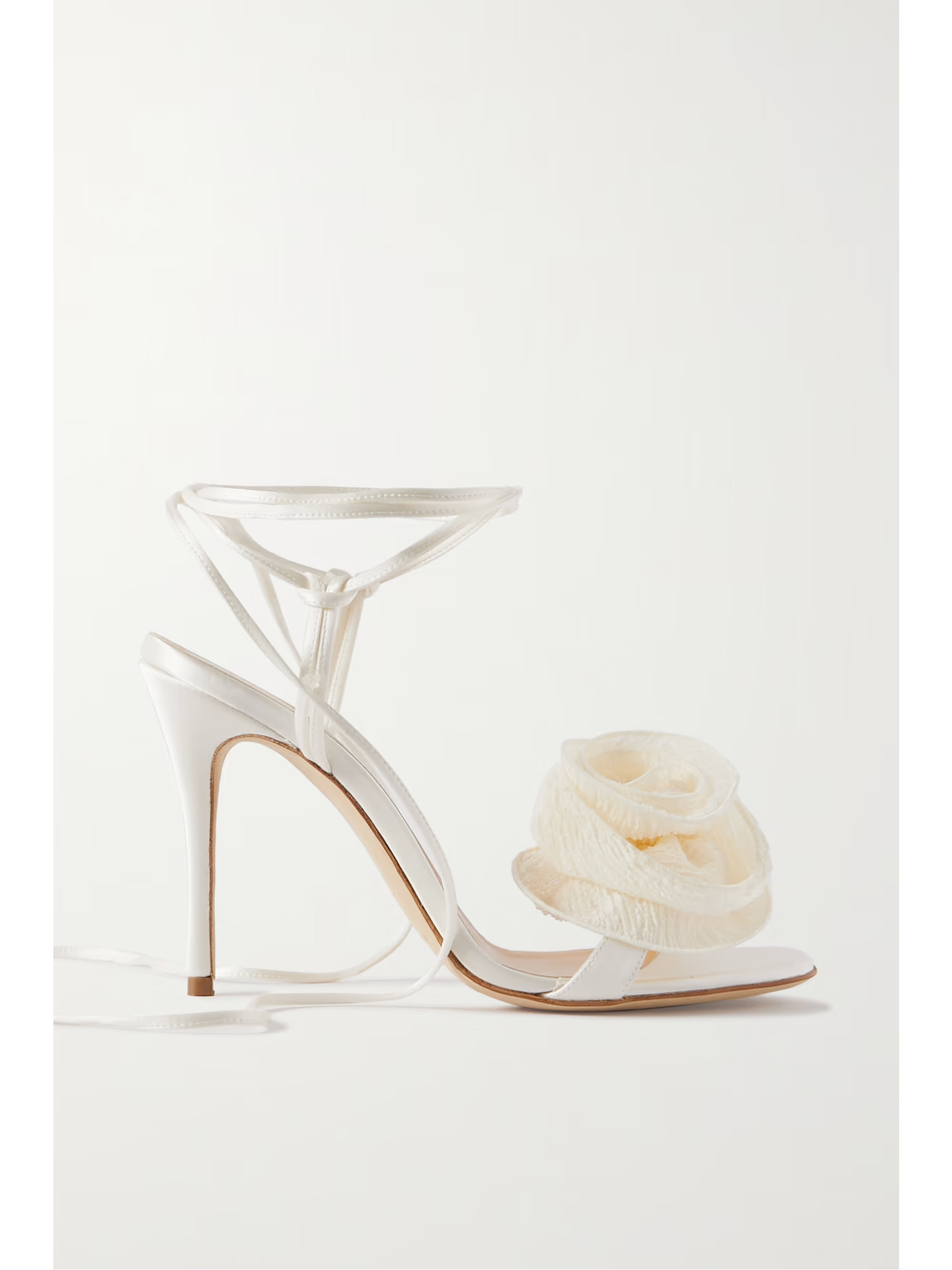 Embellished satin sandals | NET-A-PORTER (US)