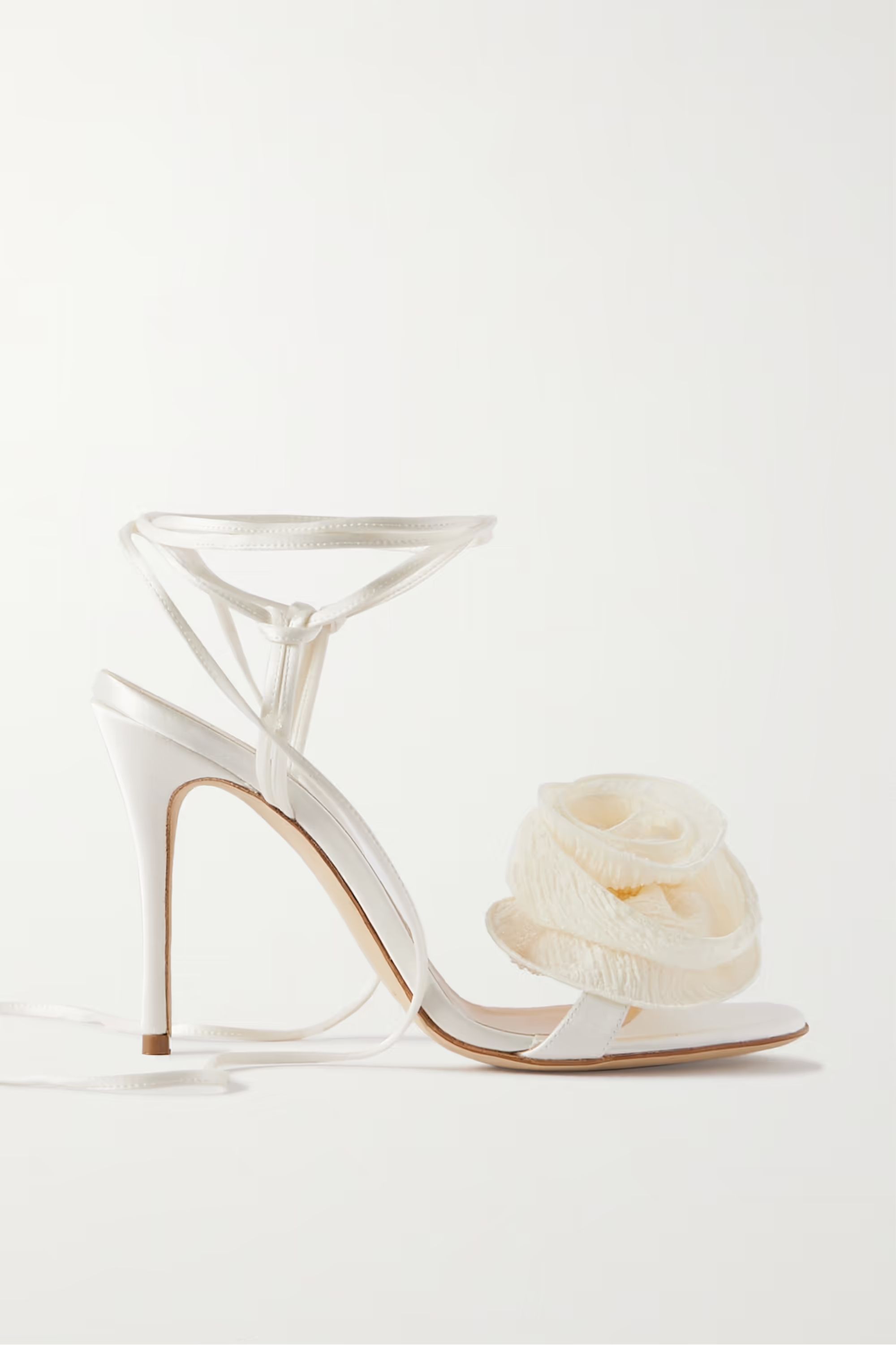 Embellished satin sandals | NET-A-PORTER (US)