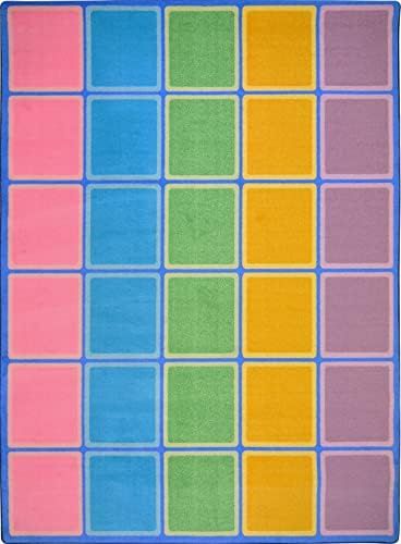 Joy Carpets Blocks Abound Rug, Pastel, 7'8" x 10'9" | Amazon (US)