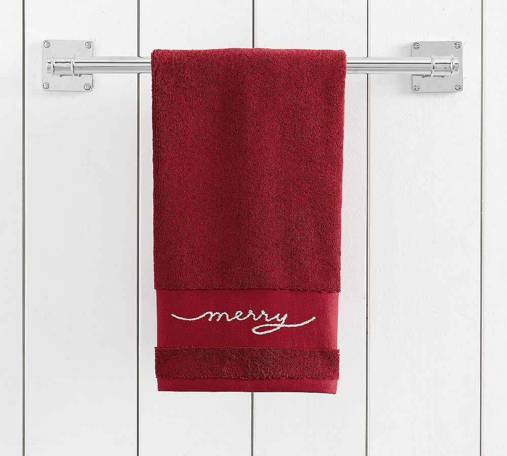 Merry Hand Towel | Pottery Barn (US)