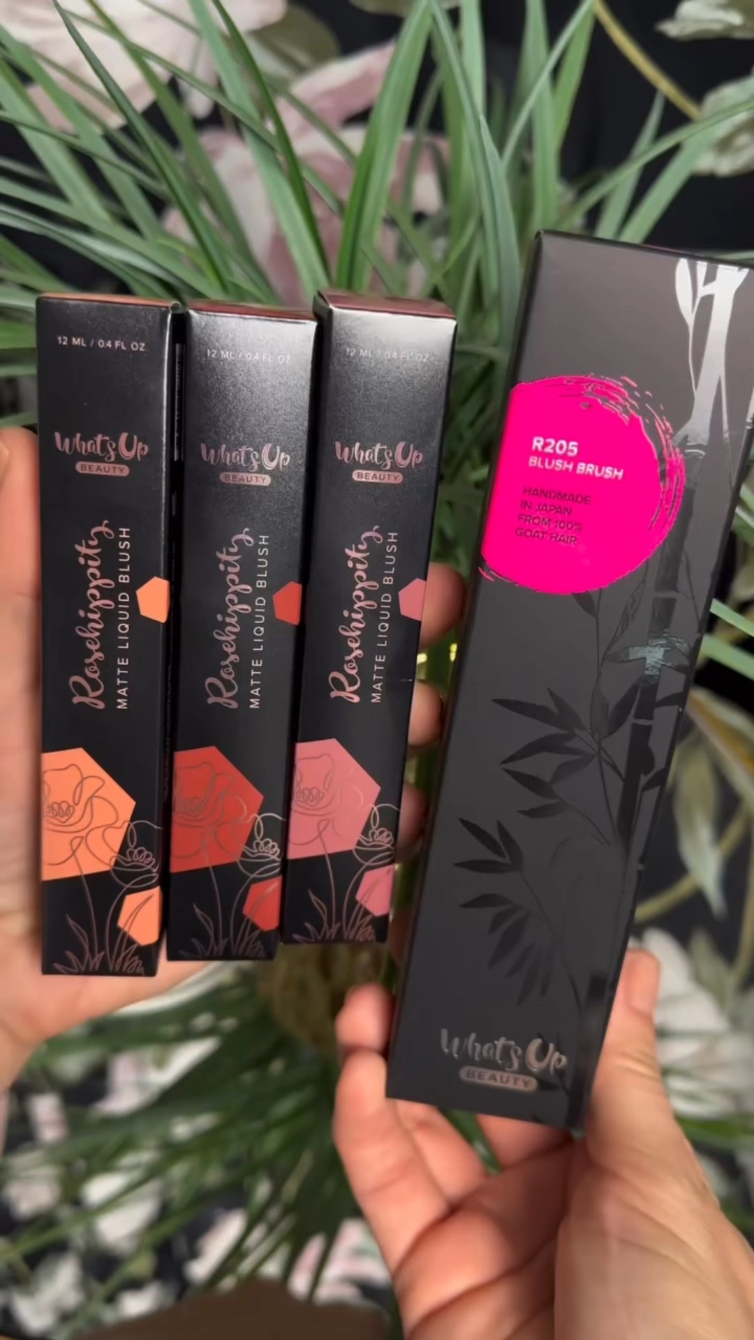 What’sUp beauty liquid blushes and blush brush 