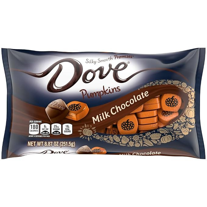 DOVE PROMISES Milk Chocolate Pumpkins Autumn Fall Treats Halloween Candy, 8.87oz | Amazon (US)