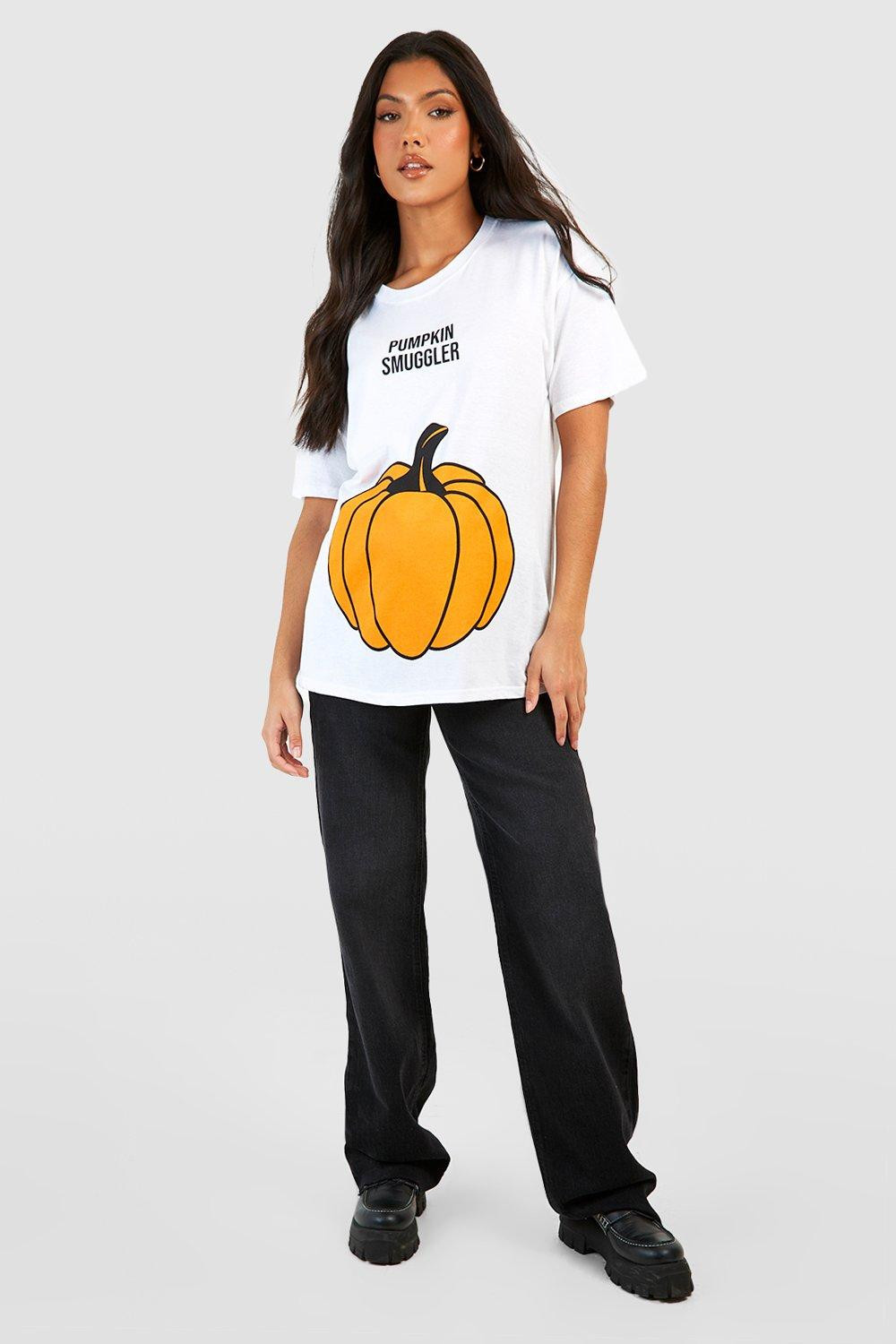 Maternity 'Pumpkin Smuggler' Halloween T-Shirt | Boohoo.com (US & CA)