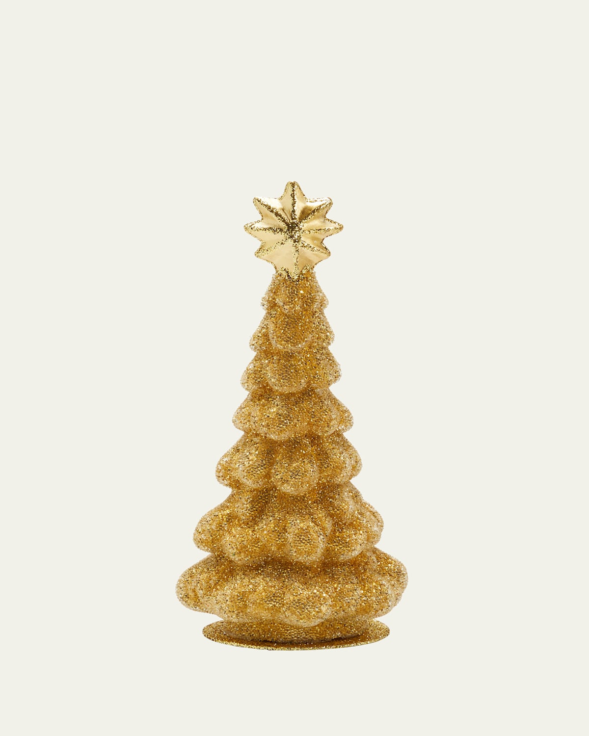 Gold Beaded Tree with Gold Star Christmas Decoration | Bergdorf Goodman