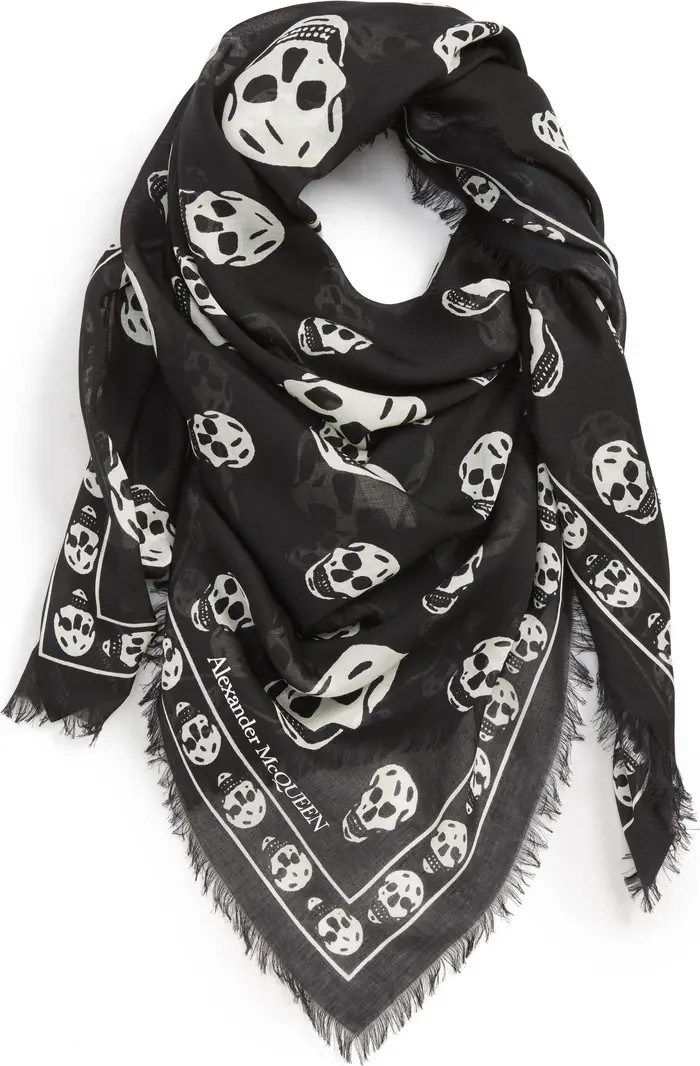 Alexander McQueen Skull Print Modal & Silk Scarf | Nordstrom | Nordstrom